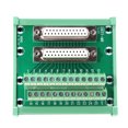 thumbnail image 2 of AMONIDA Bornier DB25-M6 Double Tête Femelle DIN Rail Mount Interface Module Bornier Connecteur Carte Ensemble de Composants Électroniques Kit Bornier Connecteur Carte, 2 of 8