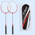 thumbnail image 3 of 2x Badminton Racket 2 Player Badminton Equipment Athletes Training and Competition Badminton Racquet for Adults and Teenagers Practice with Storage Bag, 3 of 9