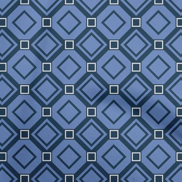 oneOone Georgette Viscose Teal Blue Fabric Geometric Dress Material Fabric Print Fabric By The Yard 42 Inch Wide