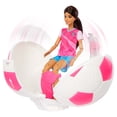 thumbnail image 4 of Barbie Team Barbie Roll and Reveal Soccer Player Doll and Accessories with Brunette Fashion Doll, 8 Surprises & Soccer Ball Encasement, 4 of 6