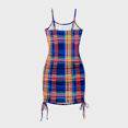 thumbnail image 3 of PatPat Family Matching Sets Preppy Style Plaid Panel Tee or Ruched Design Drawstring Side Bodycon Strap Dress, 3 of 6