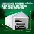 thumbnail image 3 of Caravan Canopy Domain Car Port Tent Sidewalls w/ Straps, White (Sidewalls Only), 3 of 9