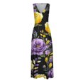 thumbnail image 4 of TJAZFJPA Raiponce Robe Femme Mode Printemps et Été Imprimée Sans Manches Col en V Fermeture Éclair Latérale Style Robe (5) Robe en Velours Femme Robes Blanches pour Femmes Formelle, 4 of 7