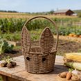 thumbnail image 5 of FEISHENTT Bread Basket Candy Baskets Easter Bunny Hanging Toy Woven with Handle Wicker Food Snack Container Food Storage Holder Beach Rattan Laundry, 5 of 5