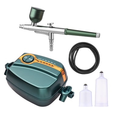 Mistaha Trousse d'Aérographe Multifonction avec Compresseur, Ensemble de Brosse à Air Portatif à Double Action, Pression Réglable à 5 Niveaux, Max. 25 Psi