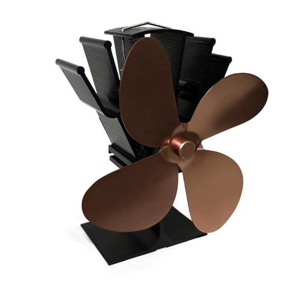 Labymos 4-Blade Heat Powered Stoves Fan Fireplace Log Wood Burning Home Efficient Heat Distribution Fan