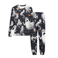 thumbnail image 3 of MKOSPLRT Filles Garçons Halloween Tenue d'Intérieur 2 Pcs 3-15a Enfants Pyjamas Citrouille Ensembles Chandails à Manches Longues Pantalons de Pyjama Amples Tenues d'Automne, 3 of 6