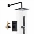 thumbnail image 4 of sumerain Matte Black Pressure Balance Shower Systems with 8 Inches Rain shower and Handheld, Rough-in Valve Body and Trim included, 4 of 5