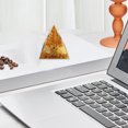 thumbnail image 4 of Crystal Quartz Resin Pyramid Desk Ornament 5cm Natural Stone Decorative Stand for Office Tabletop Zen Decor Gift, 4 of 6