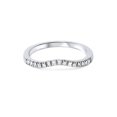 thumbnail image 2 of 1/8ct Curved Diamond Wedding Ring 14K White Gold, 2 of 2