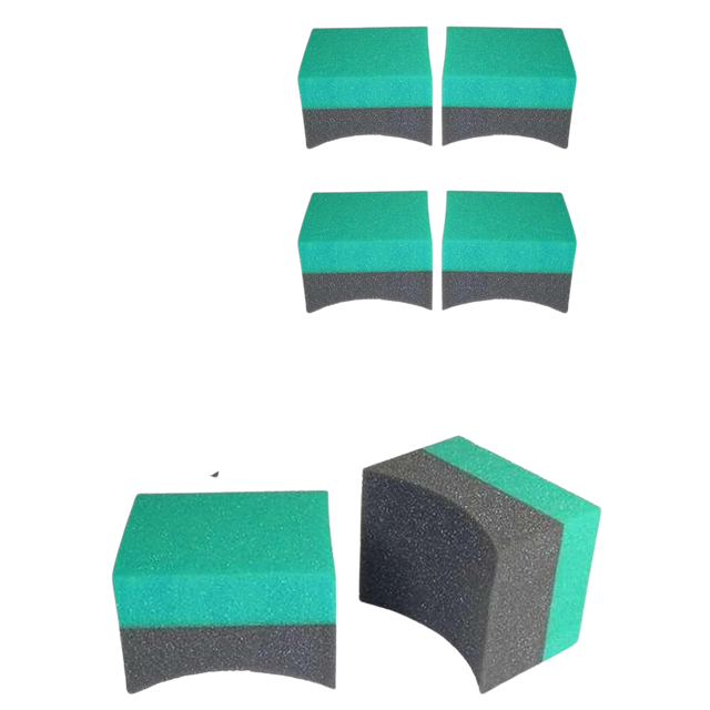 6 Pack Tire Dressing Applicator, Durable & Reusable, Contoured for Car Wheels' Tire Shine & Dressing