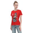 thumbnail image 4 of Women's Basic Short Sleeve T-Shirt Attacking Giant Mikasa Ackerman, 4 of 6