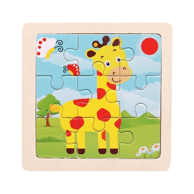 Wooden Kids 9 Piece Toy Educational And Learning Puzzle Toys