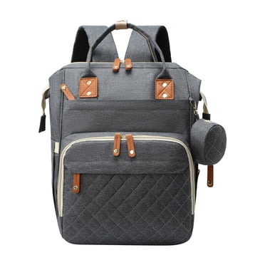 TopLLC Diaper Bag Backpack, Large Capacity Baby Nappy Bag with Stroller Buckle & Small Bag, Water Resistant Multi-Pocket Mommy Bag with USB Charging Port Muti-Function Travel Backpack for Mom & Dad
