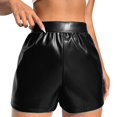 thumbnail image 1 of Clearance Sale 2025 Intimates Ladies Leather Shorts Multi Colored High Waisted Stretch Casual Shorts, 1 of 5