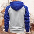 thumbnail image 2 of LUOGENLI Chandails à Capuche pour Hommes Noir et Bleu Cardigan à Capuche pour Homme Chandail en Molleton Ample Texturé à Fermeture Éclair Chandail en Molleton à Capuche Insert Manche Veste Hommes Chandails à Capuche Design Graphique Bleu Taille TTTG, 2 of 5
