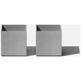 thumbnail image 1 of Veadek Geo Series Cube 5" Planter - 2 Pack Grey, 1 of 7