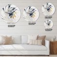 thumbnail image 4 of Designart 'White Stained Glass Floral Art ' Modern wall clock, 4 of 4