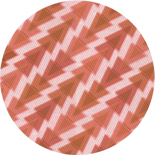 Ahgly Company Tapis Rond Lavable en Machine Intérieur Transitionnel Orange Rouge Orange, 3 Pieds Rond