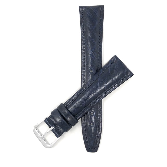 16mm Classic, Leather Watch Band Strap, Semi-Glossy