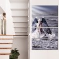 thumbnail image 1 of Woman with Dark Angel Wings - Modern Beach Canvas Art Print, 1 of 3