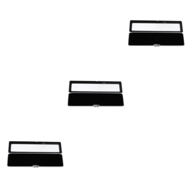maskred Metal Jewlery Case Display Box Organizer Storage for Diamond Silver 3Set