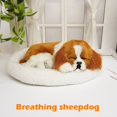 thumbnail image 3 of Realistic Sleeping Plush Breathing Dog Furry Dog With Mat Creative Animals Decor Stuffed Animal Doll, 3 of 4