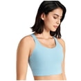 thumbnail image 1 of Yuyuzo Sports Bras for Women Wireless Round Neck High Support Seamless Full Coverage Workout Crop Tank Tops, 1 of 7