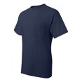 thumbnail image 4 of Hanes Beefy-T Men`s Pocket T-Shirt, L, Navy, 4 of 7