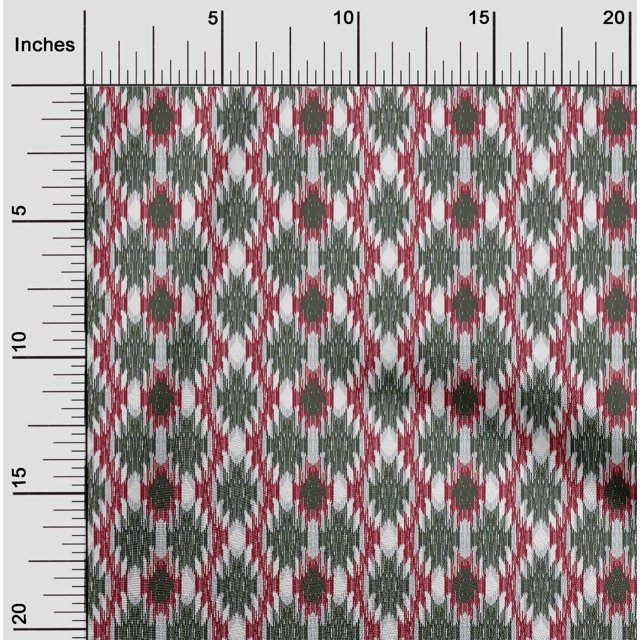 oneOone Cotton Poplin Fabric Aztec Ikat Printed Craft Fabric BTY 42 Inch Wide