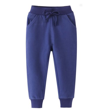 Boys Khaki Dress Pants Winter Toddler Baby Boys Girls Solid Loose Trousers Pants Sport Pants New Full Length Pants Dark Blue 2T