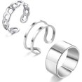 thumbnail image 1 of ORUYROP 3-10 Pcs Knuckle Rings Set Stainless Steel Ring Simple Smooth Finger Stackable Rings Set for Women Plain Band Rings, 1 of 6
