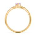 thumbnail image 4 of Birthstone Heart Ring with Shoulder Accents - Amethyst (February), 4 of 4