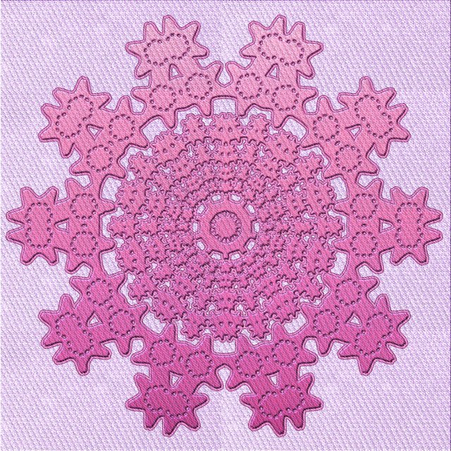 Ahgly Company Machine Washable Indoor Square Transitional Blossom Pink Area Rugs, 4' Square