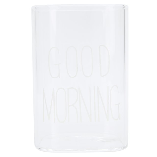 Clear Mugs, Glass Coffee Cups Square Durable Transparent For Living Room White Label 240ml