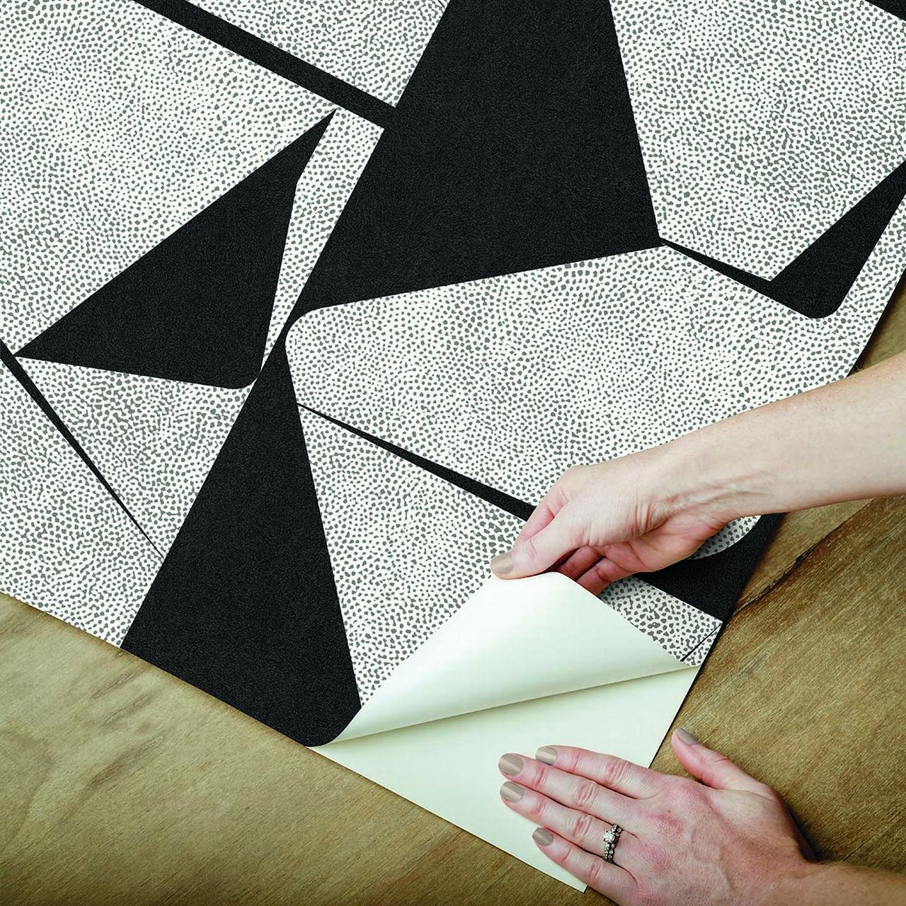 Roommates Studio Black Caden Peel and Stick Wallpaper 30.75 Sq. ft