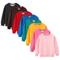 thumbnail image 2 of QUDDERR Chandails en Molleton pour Enfants Garçons Filles Couleurs Unies Col Rond Chandail Unisexe Manches Longues Printemps Automne Taille 2-7T, 2 of 8