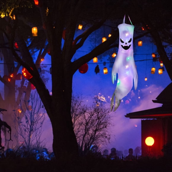 Drppepioner Drapeau de Trachée d'Halloween - Polyester Léger, Rotatif à 360°, pour Arbres, Cours, Piliers, Pelouses et Lieux de Fête Extérieurs - Décoration de Festival Parfaite