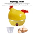 thumbnail image 4 of TIELUTT 7 Eggs Capacity Egg Cooker Cute Chicken Shape Egg Steamer Mini Snack compatible with Machine for Room Small Cute Things Travel Size Kitchen Appliances Kitchen Items Stuff for A, 4 of 8