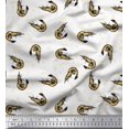 thumbnail image 1 of Soimoi Georgette Viscose Fabric Circle,Dot & Prawns Ocean Decor Fabric Printed Yard 42 Inch Wide, 1 of 4