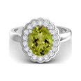 thumbnail image 1 of 925 Sterling Silver 6mm Round Shape Peridot Solitaire Women Ring, 1 of 3