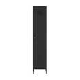 thumbnail image 1 of Naomi Modern 15 Single Locker Storage Cabinet with 5 Adjustable Shelves in Black, 1 of 9