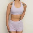 thumbnail image 4 of Cameland Fashion Women's Sexy Hanging Neck Swimsuit Set Solid Color Split Swimsuit Two Piece Set, 4 of 5