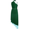 thumbnail image 4 of Jizyo Robe de Danse Lyrique Sans Manches pour Filles, Robe de Patinage Artistique Scintillante, Justaucorps de Ballet avec Jupe en Maille Transparente, Vert 6, 4 of 5