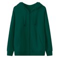 thumbnail image 1 of Men's Full Zip Hoodie Unisex Long Sleeve Hooded Sweatshirt Lightweigh Drawstring Zip Up Jacket with Pockets, 1 of 3