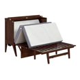 thumbnail image 3 of Home Square Ensemble de 2 Lits Escamotables Pleine Grandeur en Noyer avec Matelas et Table d'Appoint, 3 of 21