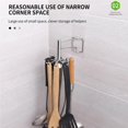 thumbnail image 3 of Punch-free Rotating Shelf Kitchen Cupboard Rack Spoon Shovel Hanging Hook Organizer Stainless Steel Kitchen Utensil Storage Rack Closet Clothes Hanger Holder, 3 of 9