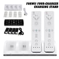 thumbnail image 4 of SharkTRUE 4 in 1 Charging Station for Wii&Wii U Remote Controller, Charger with 4 Rechargeable Battery Packs, 4 Port Charging Station4PCS 2800mAh Replacement BatteriesUSB Cable, Remote Not Included, 4 of 8