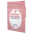 thumbnail image 4 of Northlight Striped Christmas Delivery Tied Gift Sack - 27.25" - White and Red, 4 of 6