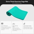 thumbnail image 2 of BalanceFrom GoCloud 71x24 Inches Extra Thick Yoga Mat 1-Inch High-Density Foam, Green, 2 of 10